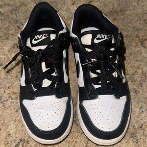 Nike Kids Black and White Low-Top Sneakers